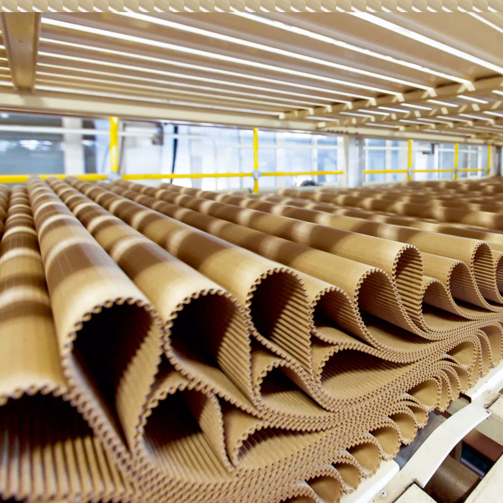 Corrugated packaging material pictured in the Aspire company profile